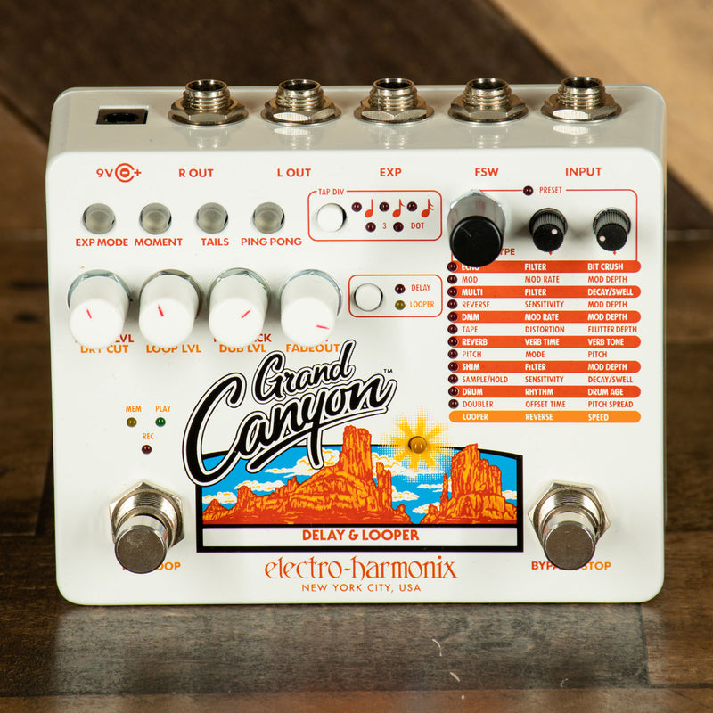Electro Harmonix Grand Canyon Delay And Looper Effect Pedal With Power Supply - Used