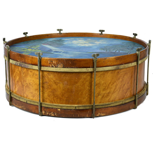 Brandless 1920's 26" Painted Scene Bass Drum - Used