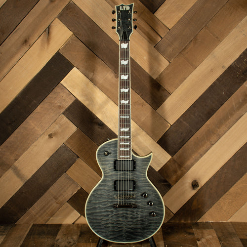 LTD 2021 EC-401QW Electric Guitar, Satin See-Thru Black - Used