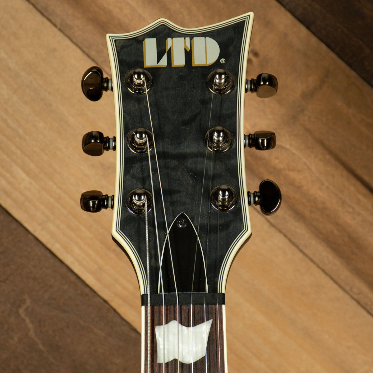 LTD 2021 EC-401QW Electric Guitar, Satin See-Thru Black - Used
