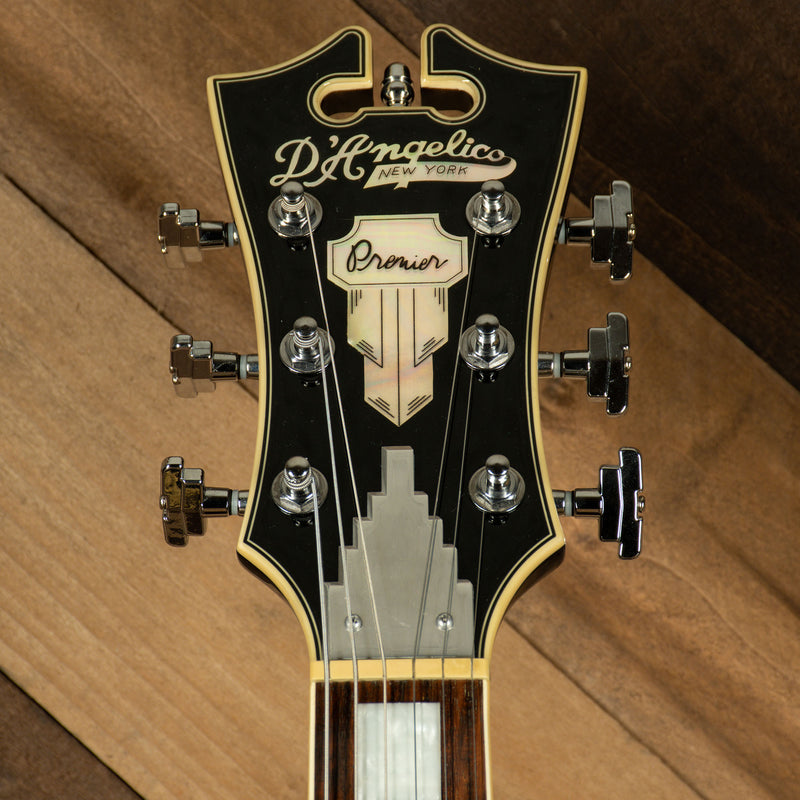 D'Angelico 2017 Premier DC DAPDCSBKCSCB Electric Guitar, Black With OGB - Used