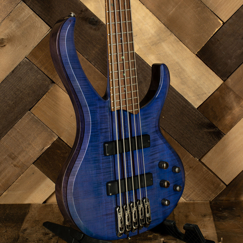 Ibanez 2008 BTB 575FM Bass Guitar, Blue Flame With HC - Used