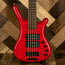 Warwick 2007 German Pro Series Corvette Double Buck 5 String Bass Guitar, Red Transparent Stain With Gig Bag - Used