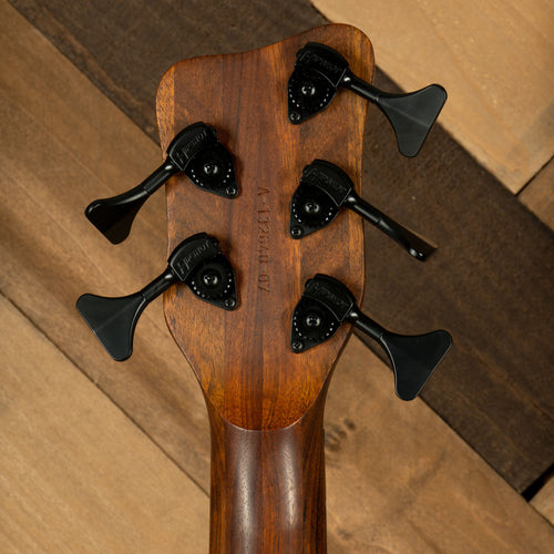 Warwick 2007 German Pro Series Corvette Double Buck 5 String Bass Guitar, Red Transparent Stain With Gig Bag - Used