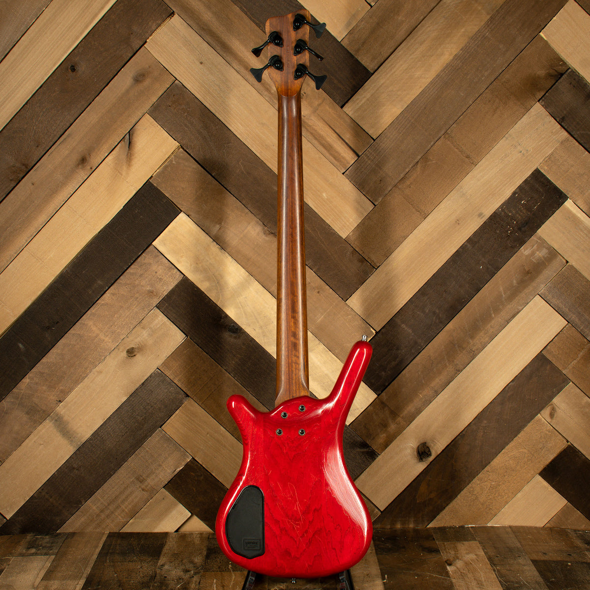 Warwick 2007 German Pro Series Corvette Double Buck 5 String Bass Guitar, Red Transparent Stain With Gig Bag - Used