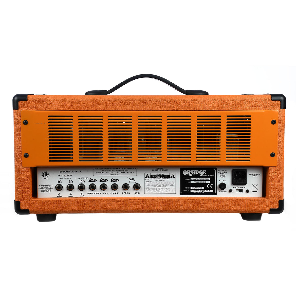 Orange Rockerverb 50 MkIII Head With Slip Cover - Used