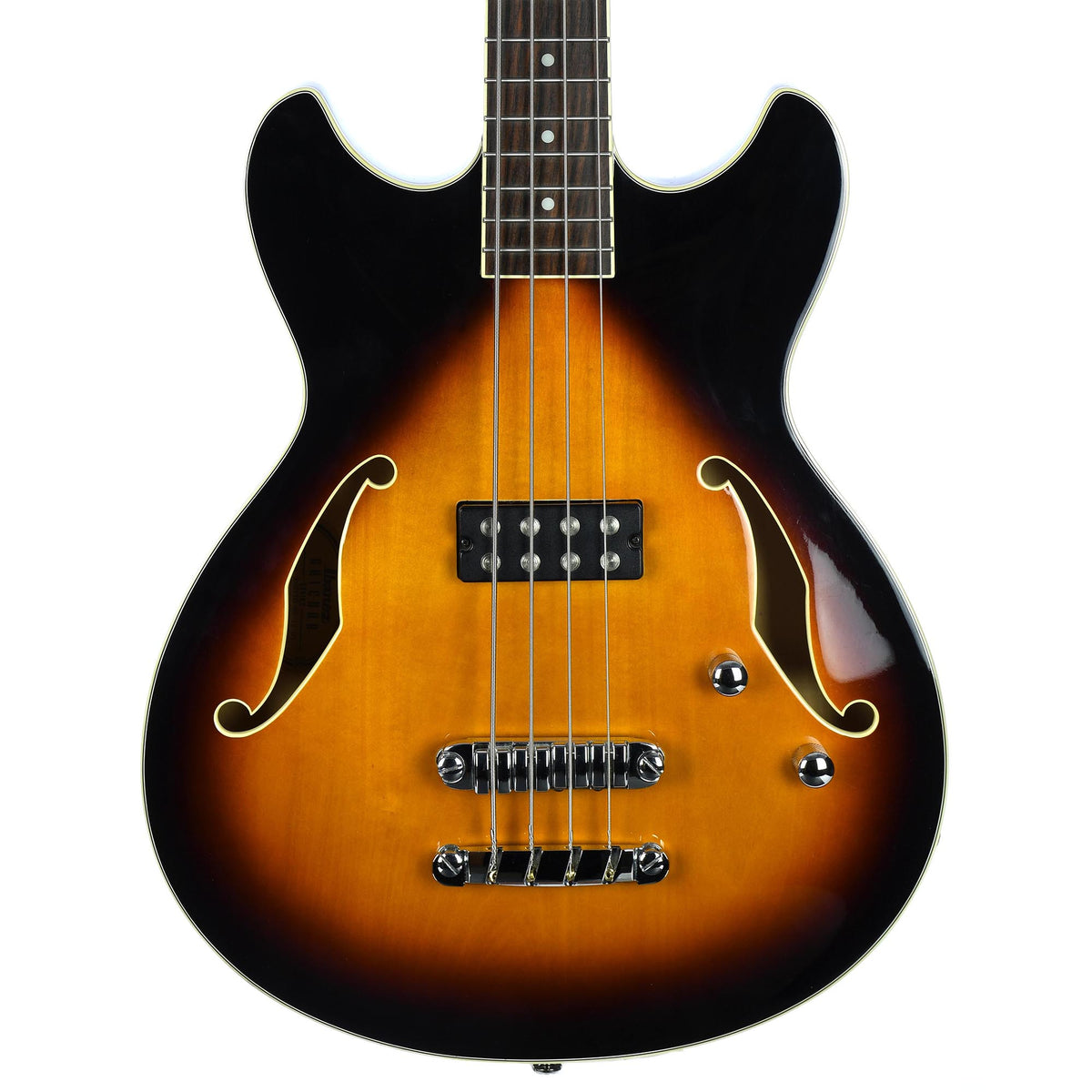 Ibanez ASB140BS Semi Hollow Bass Guitar Brown Sunburst With Bag - Used