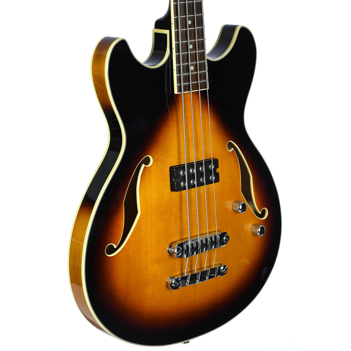Ibanez ASB140BS Semi Hollow Bass Guitar Brown Sunburst With Bag - Used