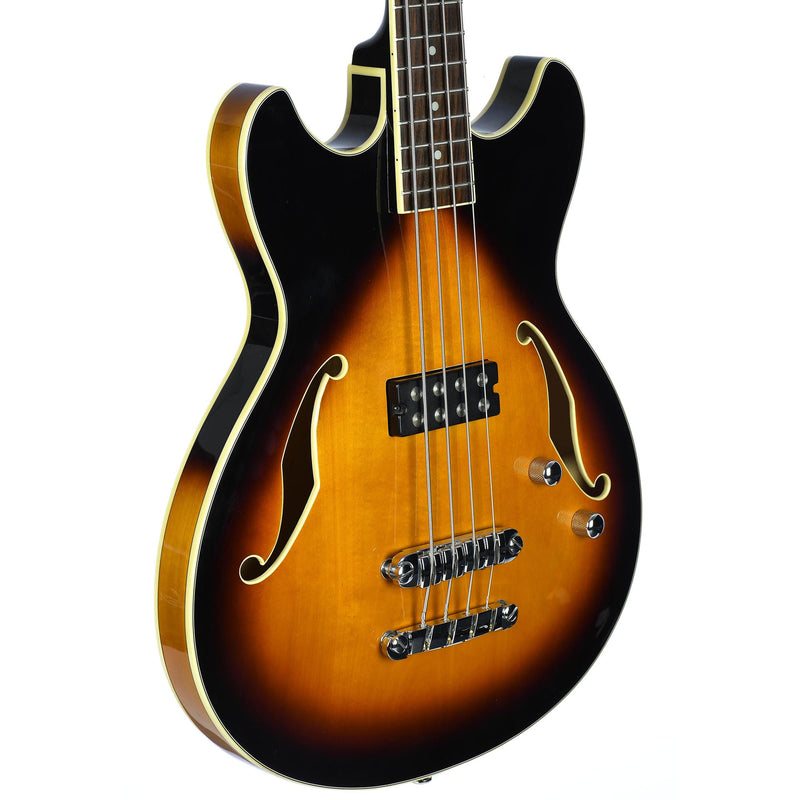 Ibanez ASB140BS Semi Hollow Bass Guitar Brown Sunburst With Bag - Used