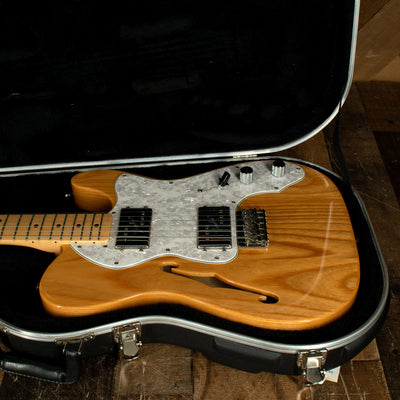 2008 Fender '72 Telecaster Thinline Deluxe Electric Guitar, Natural with HC - Used