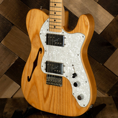 2008 Fender '72 Telecaster Thinline Deluxe Electric Guitar, Natural with HC - Used