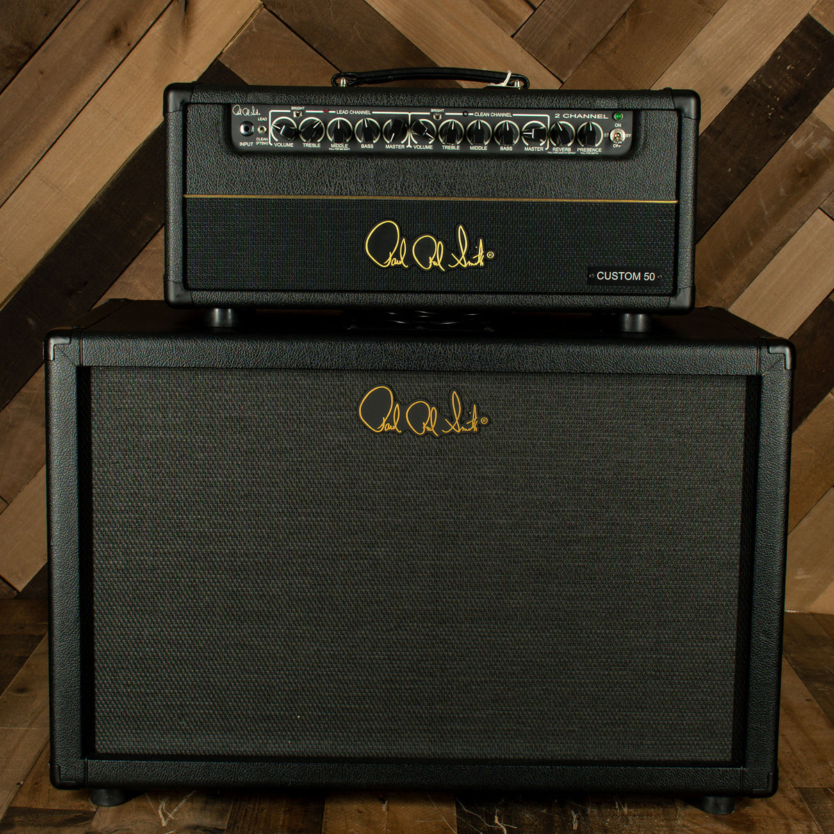 2015 PRS Custom 50 2-Channel 50-Watt Head with 2x15" Speaker Cabinet - Used