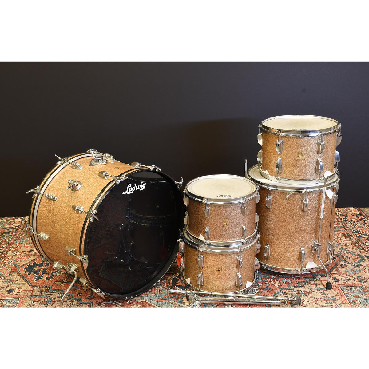 Ludwig 1960s Era Super Classic 5 Piece Set Pink Champagne, 22, 16, 13, 13, 12 - Used