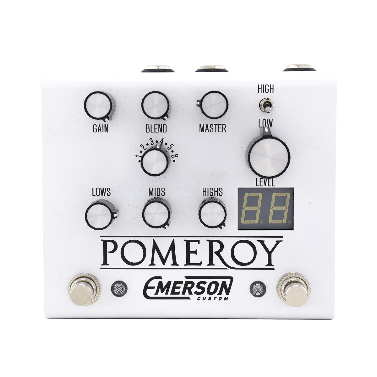 Emerson Custom Pomeroy Boost, Overdrive & Distortion Pedal, White - Used