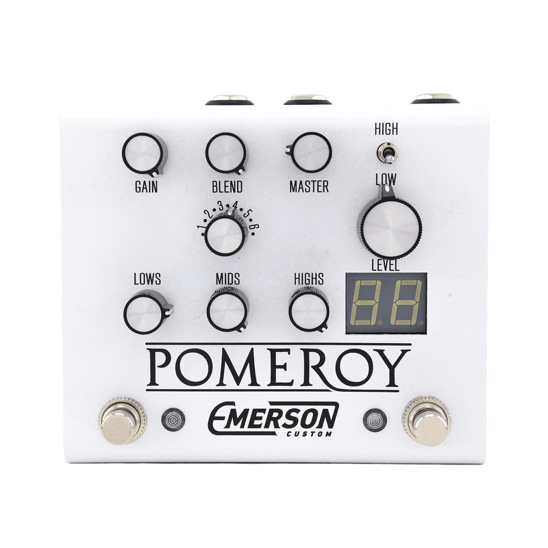 Emerson Custom Pomeroy Boost, Overdrive & Distortion Pedal, White - Used