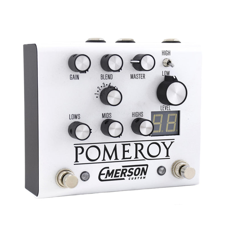 Emerson Custom Pomeroy Boost, Overdrive & Distortion Pedal, White - Used