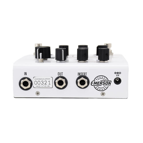 Emerson Custom Pomeroy Boost, Overdrive & Distortion Pedal, White - Used