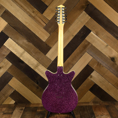 Danelectro DC-12 12 String Electric Purple Sparkle With Tweed GB - Used