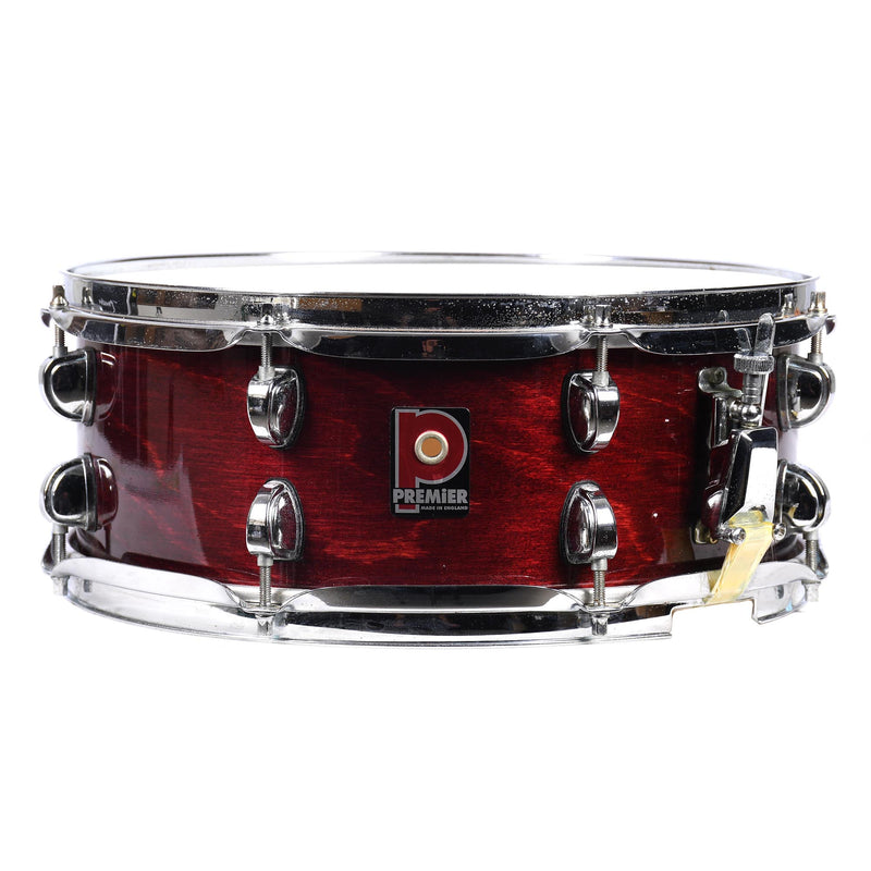 Premiere 14x5.5 Inch Maple Snare - Red Lacquer - Made In England - Used