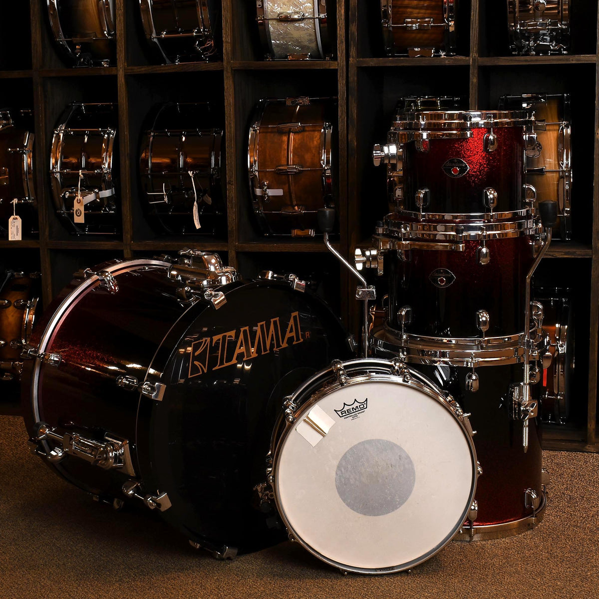 Tama 5 Piece Starclassic Birch Red Sparkle 20, 10, 12, 14, 14 - Used