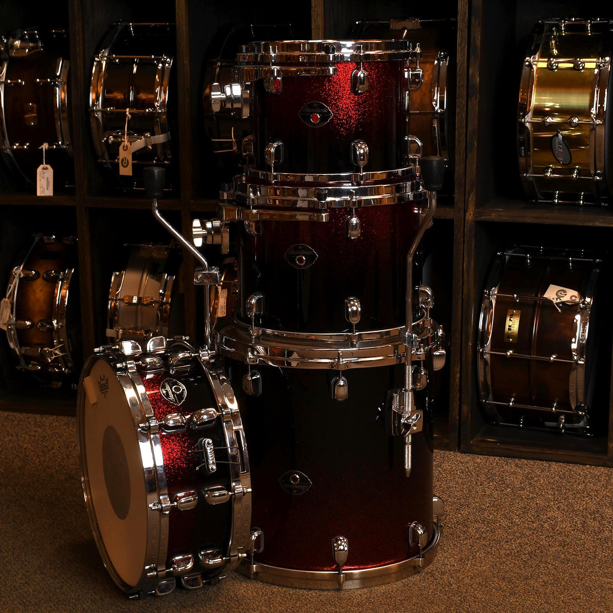 Tama 5 Piece Starclassic Birch Red Sparkle 20, 10, 12, 14, 14 - Used