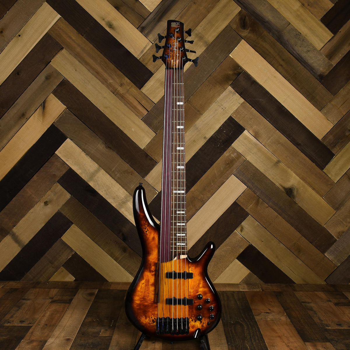 Ibanez SRAS7 Fretted/Fretless Hybrid Bass - Dragon Eye Burst - Used