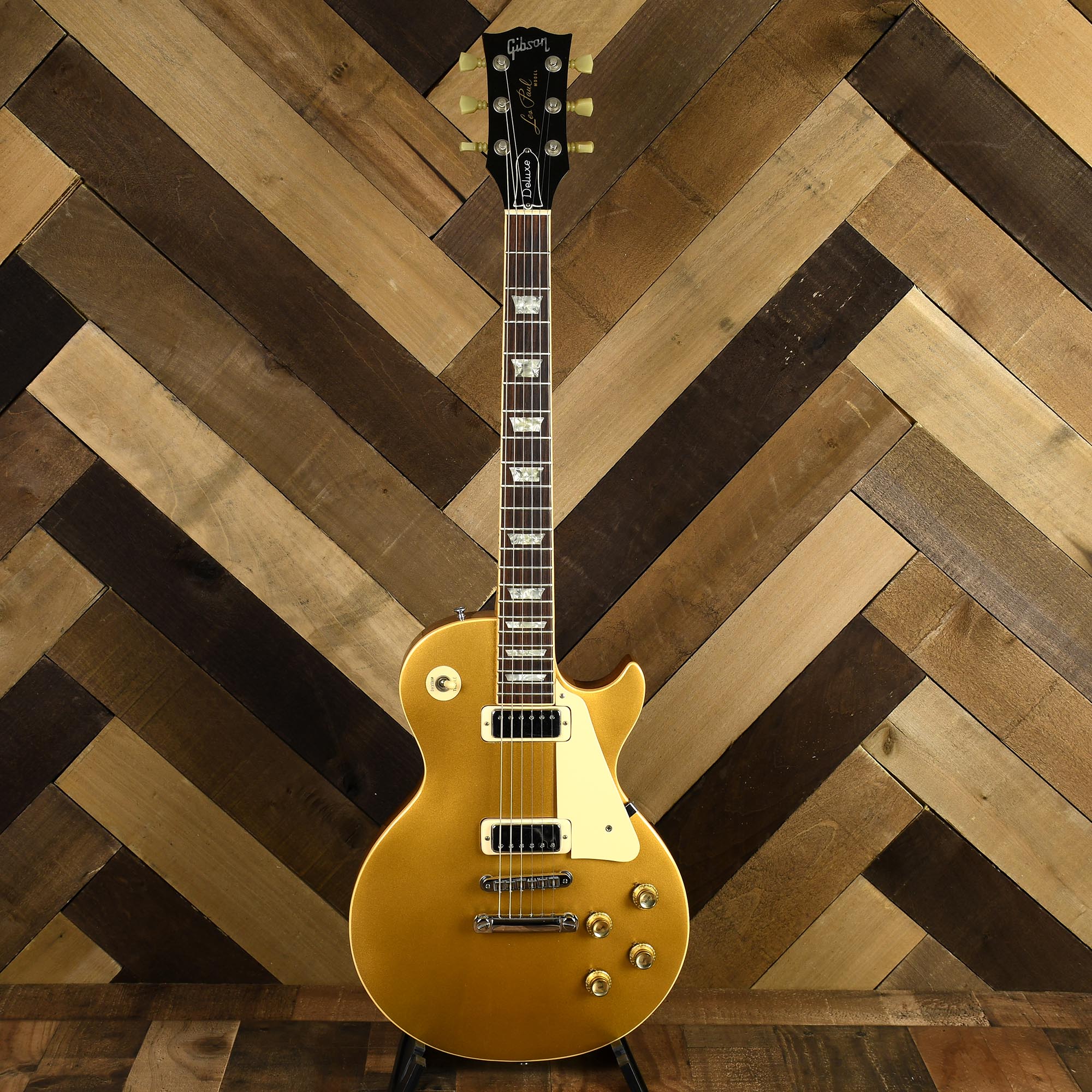 Gibson 1975 Les Paul Deluxe Gold Top With OHSC - Used – Russo Music
