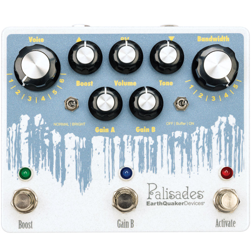 Earthquaker Palisades V2 Mega Ultimate Overdrive Effect Pedal, Limited Slate Blue