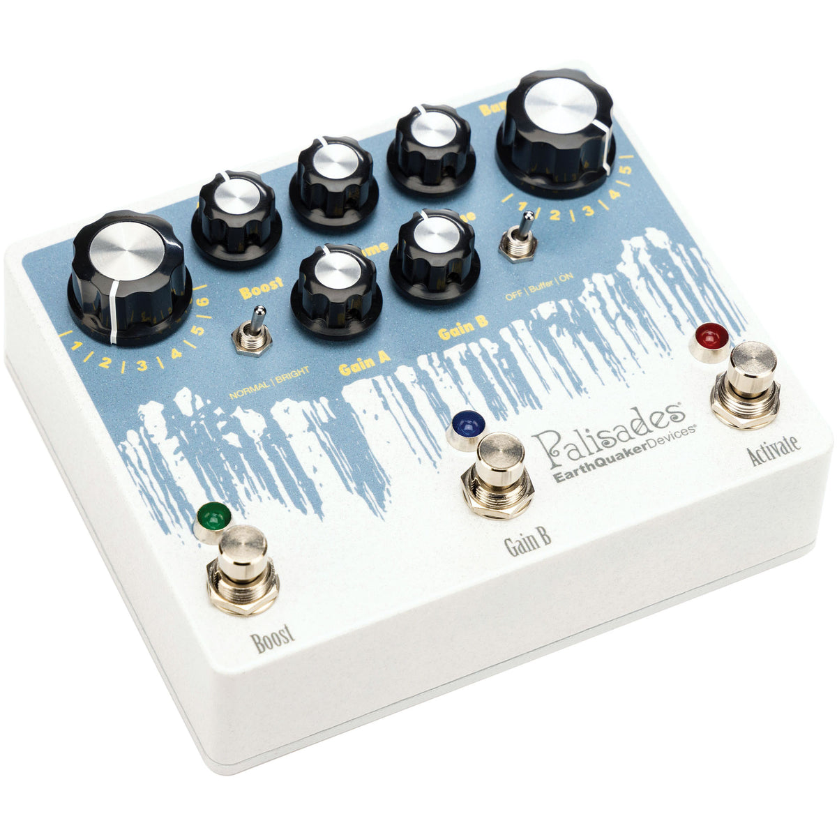 Earthquaker Palisades V2 Mega Ultimate Overdrive Effect Pedal, Limited Slate Blue