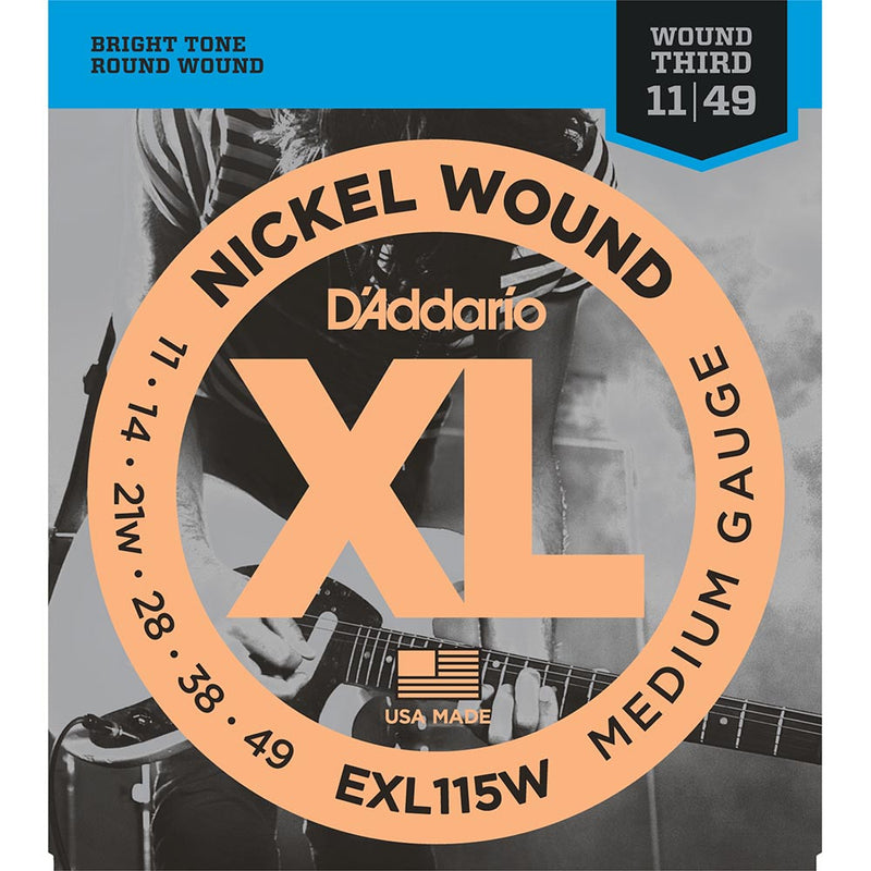 D'Addario 11-49 Blues/Jazz Rock Nickel Wound Electric Strings - Wound 3RD