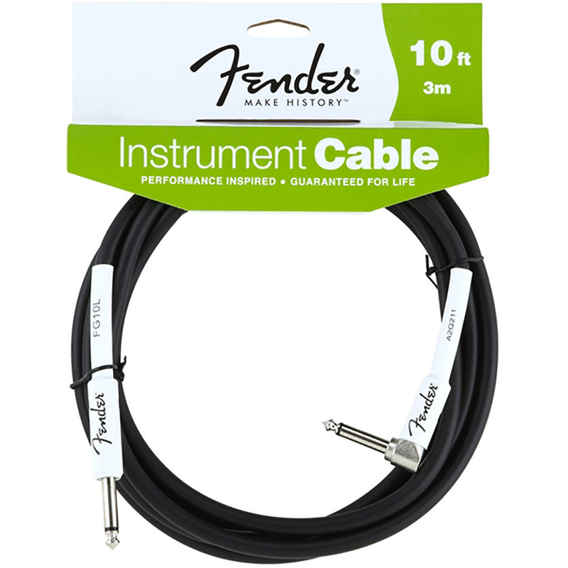 Fender Performance Series Instrument Cable - 10' - Angled - Black