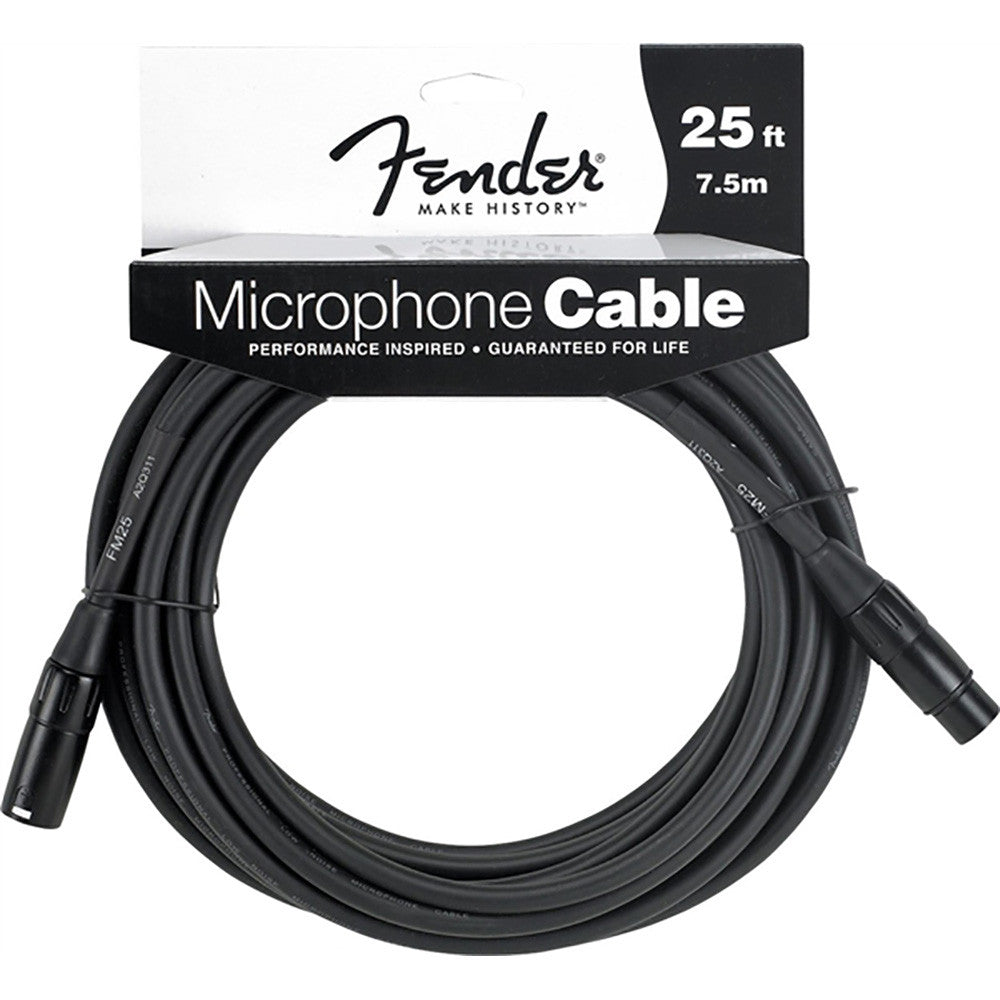 Fender Performance Series Microphone Cable - 25' - Black