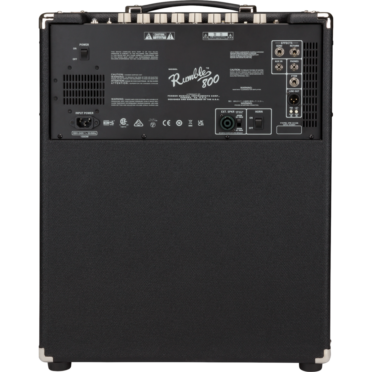 Fender Rumble 800 Combo Amplifier 120V