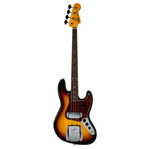 Fender Custom Shop '64 Jazz Bass Guitar, Rosewood, Closet Classic 3-Tone Sunburst