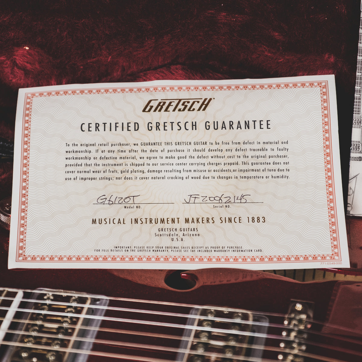 Gretsch 2020 G6120 Brian Setzer Hot Rod, Candy Magenta With OHSC - Used