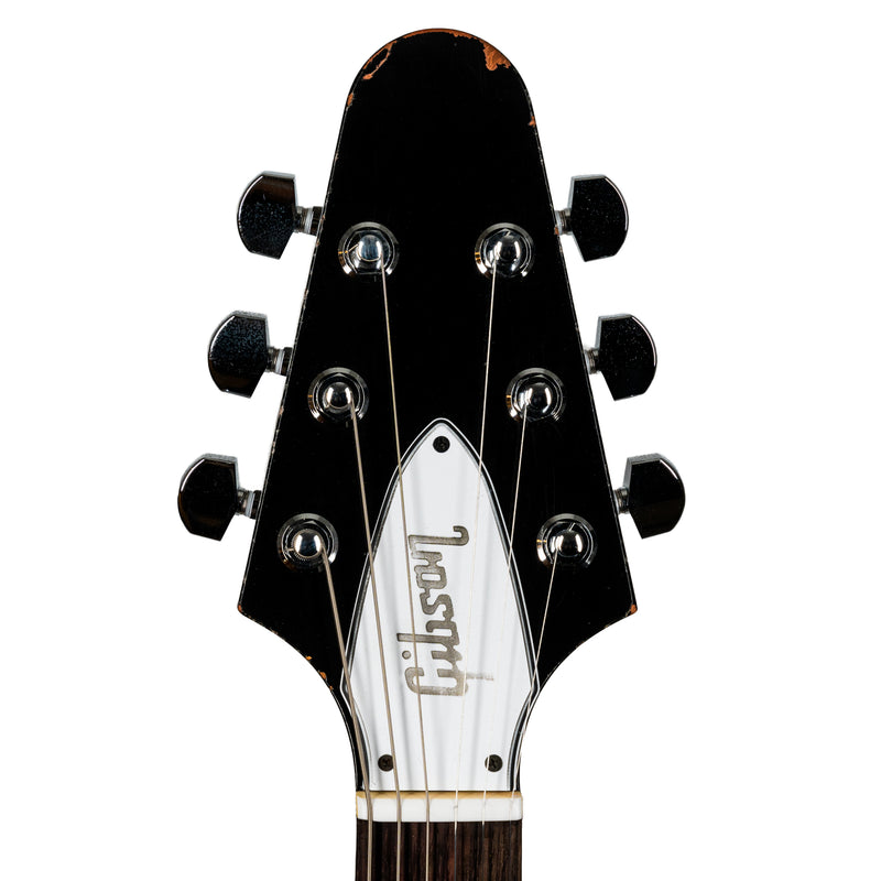 Gibson Custom Kirk Hammett 1979 Flying V, Murphy Lab Replica Aged Ebony Electric Guitar