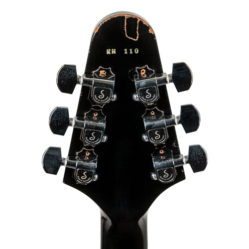 Gibson Custom Kirk Hammett 1979 Flying V, Murphy Lab Replica Aged Ebony Electric Guitar