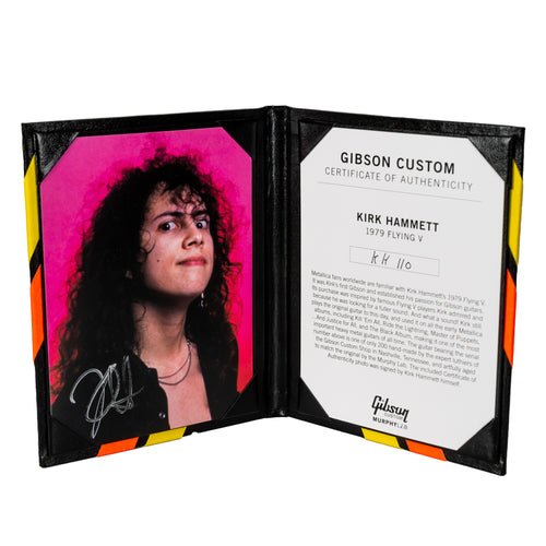 Gibson Custom Kirk Hammett 1979 Flying V, Murphy Lab Replica Aged Ebony Electric Guitar