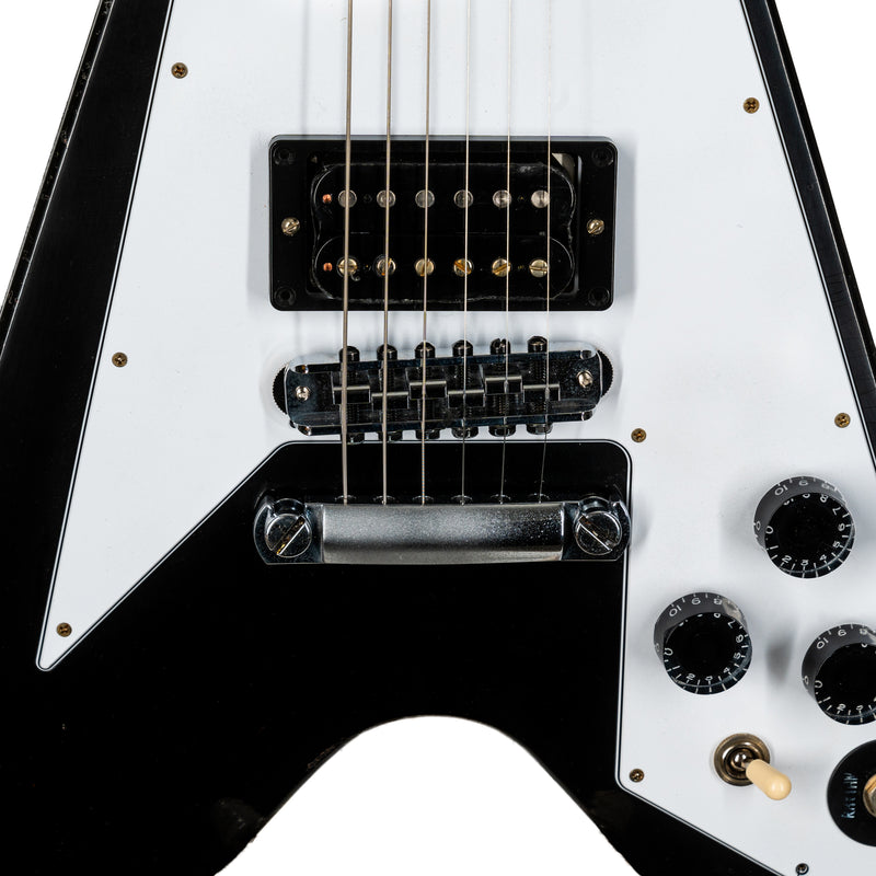 Gibson Custom Kirk Hammett 1979 Flying V, Murphy Lab Replica Aged Ebony Electric Guitar