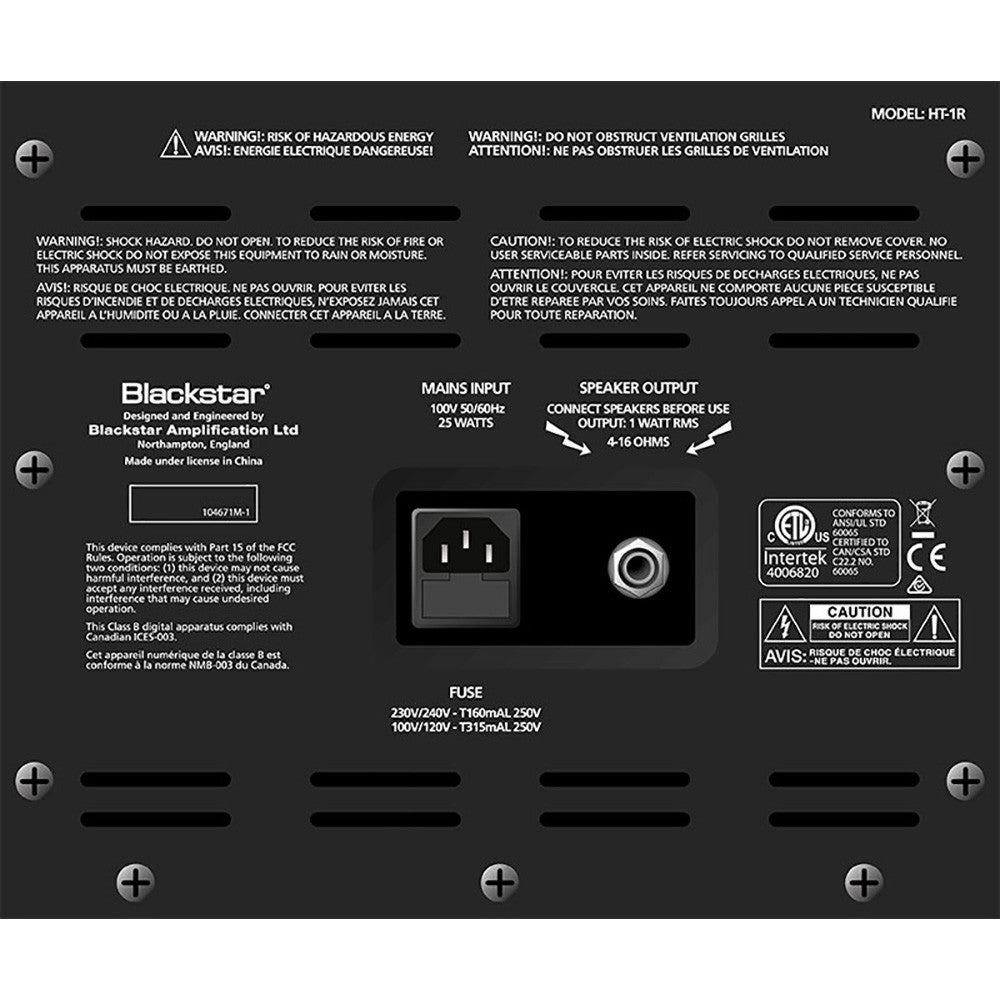 Blackstar HT1R 1 Watt Tube Combo With Reverb