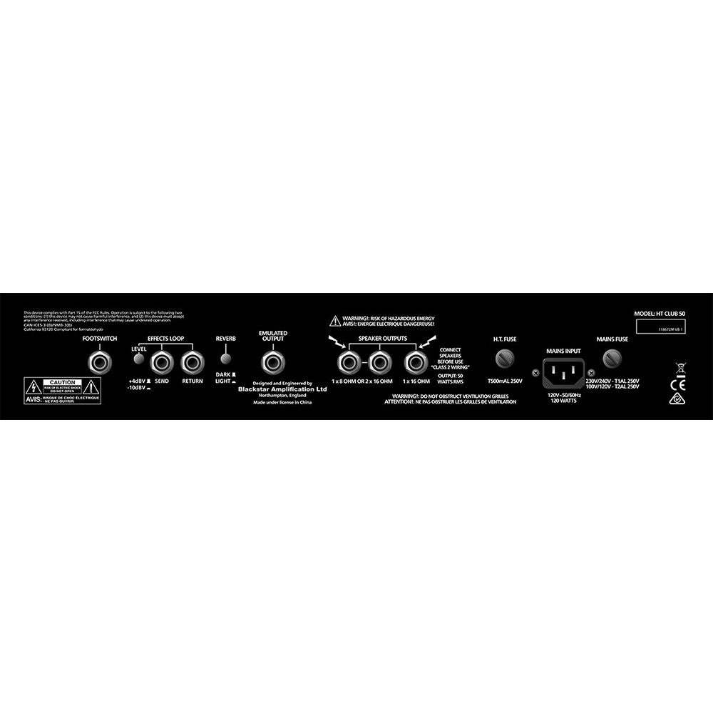 Blackstar HTCLUB50H 50 Watt Tube Head