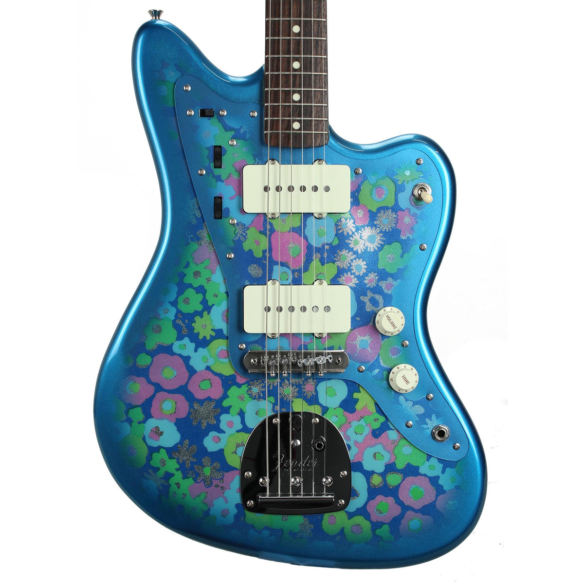 Fender MIJ Traditional 60'S Jazzmaster - Blue Flower - With Mastery Bridge - Used
