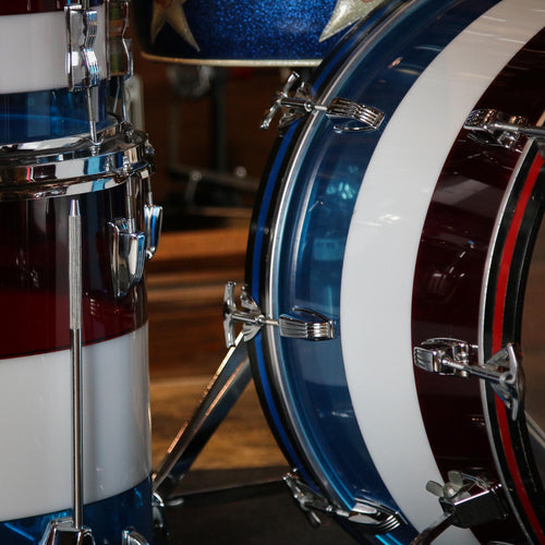 Ludwig 1970's Bicentennial 4 Piece Drum Kit With Bags - Used
