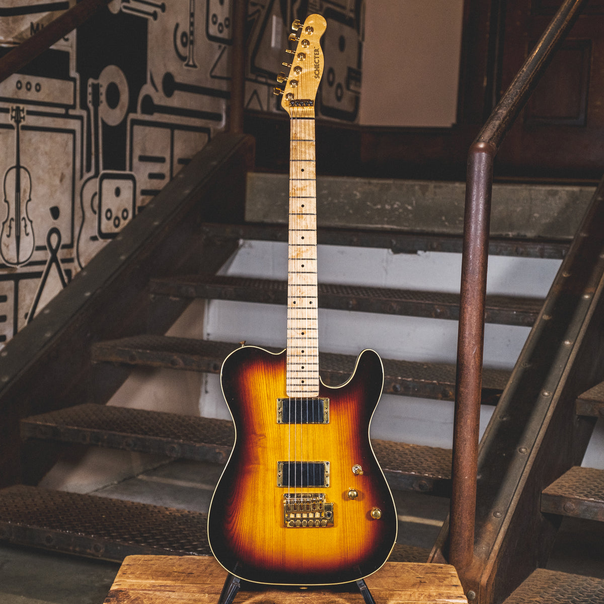 Schecter 1980s USA PT Sunburst With OHSC - Used