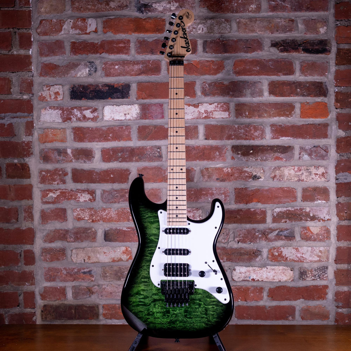 Jackson X Series Signature Adrian Smith SDXQM Maple, Transparent Green Burst - Used