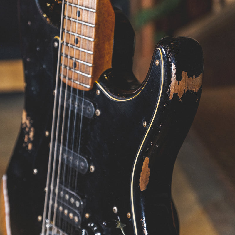 Fender Custom Shop Empire '67 Heavy Relic Super Strat HSS Black With OHSC - Used
