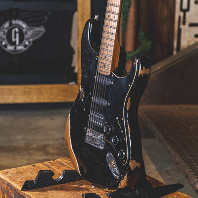 Fender Custom Shop Empire '67 Heavy Relic Super Strat HSS Black With OHSC - Used