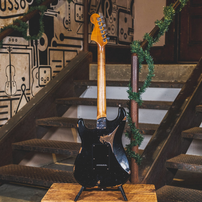 Fender Custom Shop Empire '67 Heavy Relic Super Strat HSS Black With OHSC - Used