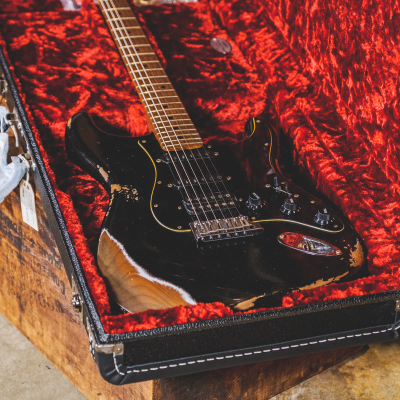 Fender Custom Shop Empire '67 Heavy Relic Super Strat HSS Black With OHSC - Used