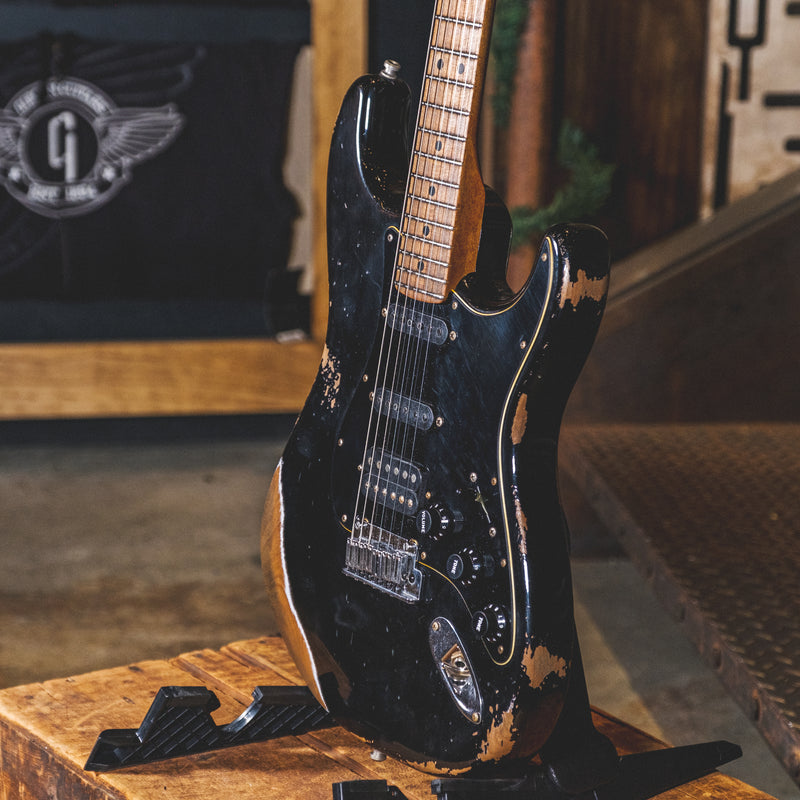 Fender Custom Shop Empire '67 Heavy Relic Super Strat HSS Black With OHSC - Used
